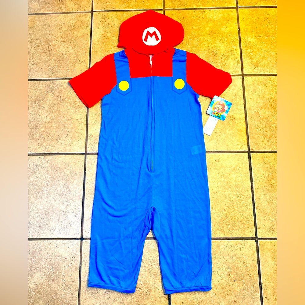 Nintendo Boys Red and Blue Mario Jumpsuit Costume